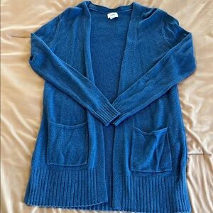 Old Navy Blue Cardigan Sweater Relaxed Fit